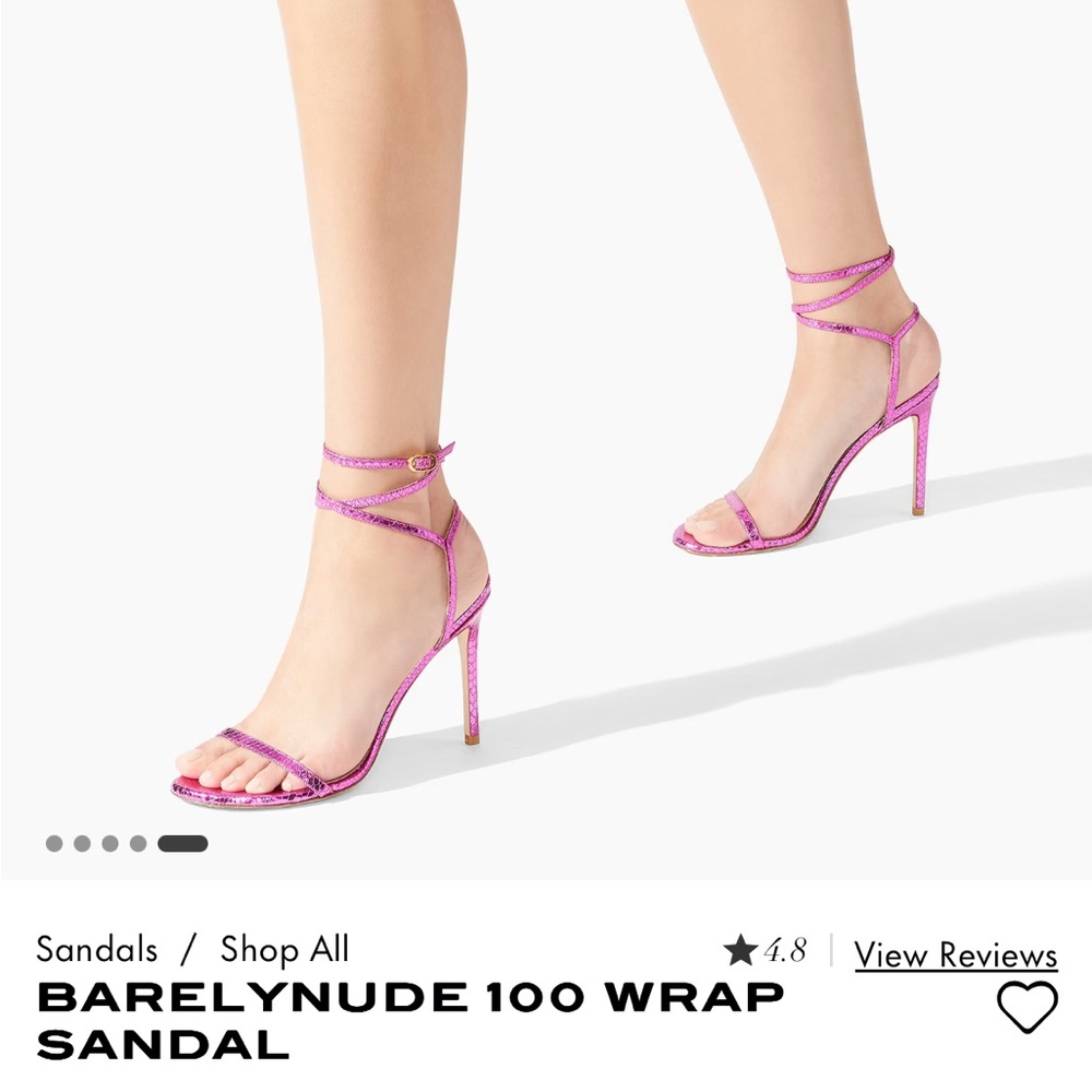 BARELYNUDE SANDALS STUART WEITZMAN -     COLOR AZALEA - SIZE 6- NEW